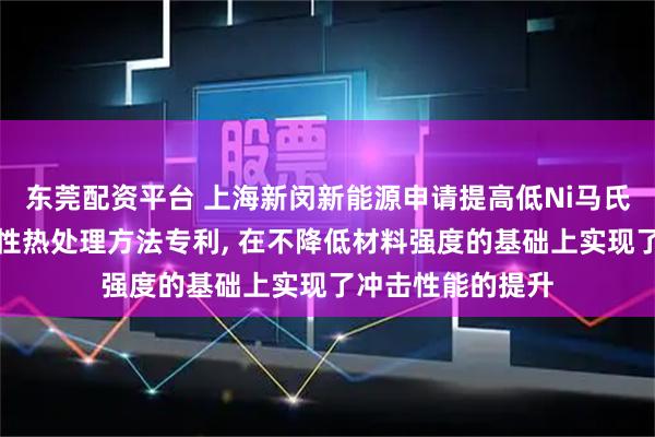 东莞配资平台 上海新闵新能源申请提高低Ni马氏体耐热钢冲击韧性热处理方法专利, 在不降低材料强度的基础上实现了冲击性能的提升